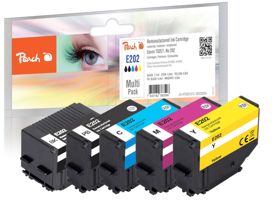 Peach  Spar Pack Tintenpatronen kompatibel zu Epson Expression Premium XP-6000