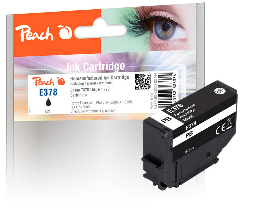 Peach  Tintenpatrone schwarz kompatibel zu Epson Expression Photo XP-8600 Series
