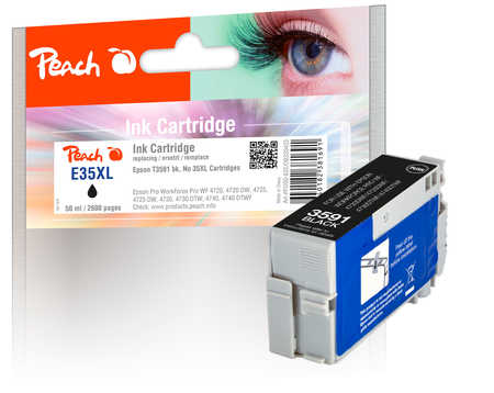 Peach  Tintenpatrone XL schwarz kompatibel zu Epson WorkForce Pro WF-4740 DTWF