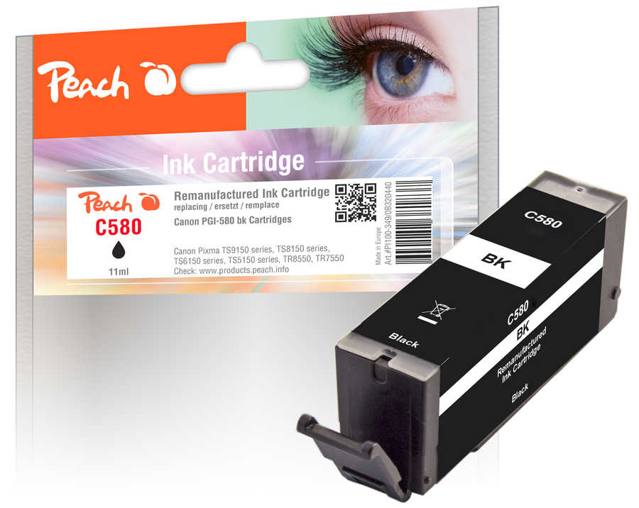 Peach  Tintenpatrone schwarz kompatibel zu Canon Pixma TS 6151