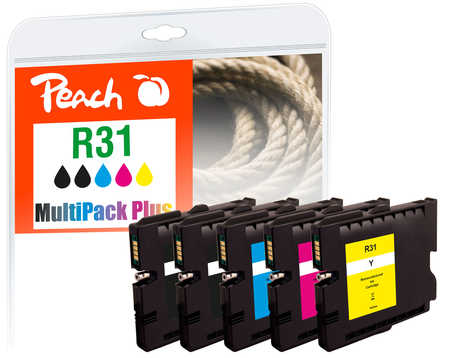 Peach  Spar Pack Plus Tintenpatronen kompatibel zu Ricoh Aficio GX e 3300