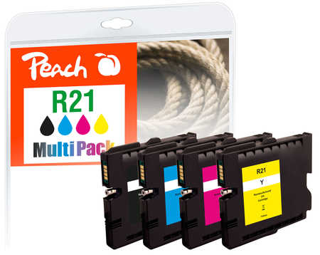 Peach  Spar Pack Tintenpatronen kompatibel zu Ricoh Aficio GX 3050 sfn