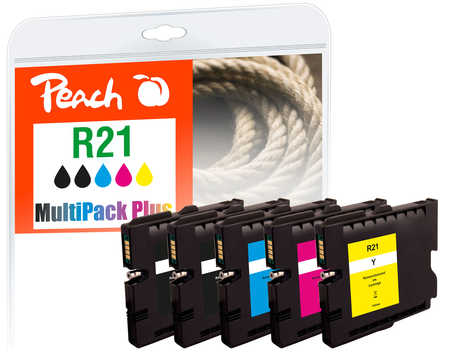 Peach  Spar Pack Plus Tintenpatronen kompatibel zu Ricoh Aficio GX 3050 sfn