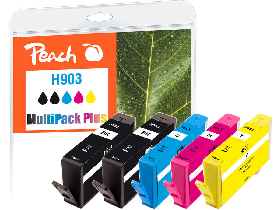 Peach  Spar Pack Plus Tintenpatronen kompatibel zu HP OfficeJet 6950