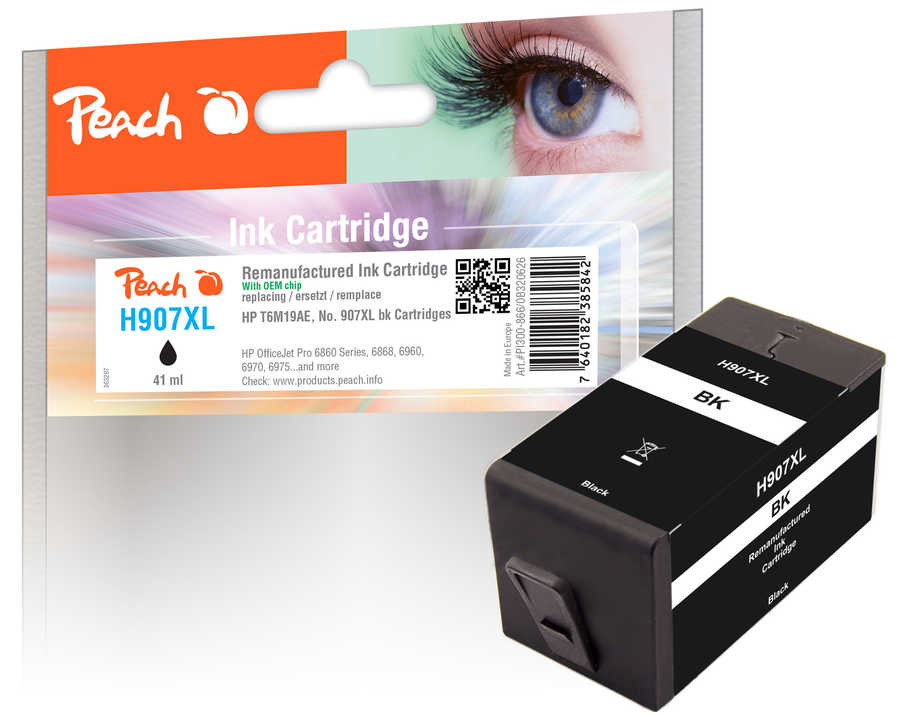 Peach  Tintenpatrone schwarz kompatibel zu HP OfficeJet Pro 6960