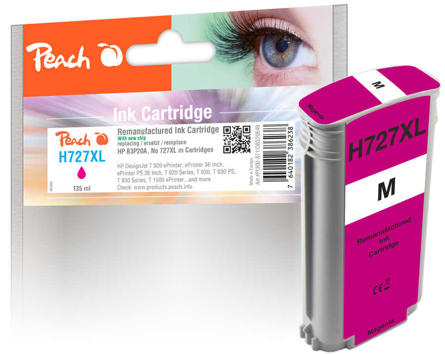 Peach  Tintenpatrone magenta kompatibel zu HP DesignJet T 1500 ePrinter