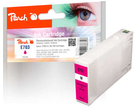 Peach  Tintenpatrone magenta kompatibel zu Epson WorkForce Pro WP-4015 DN