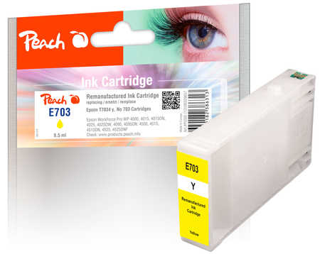 Peach  Tintenpatrone gelb, kompatibel zu Epson WorkForce Pro WP-4015 DN