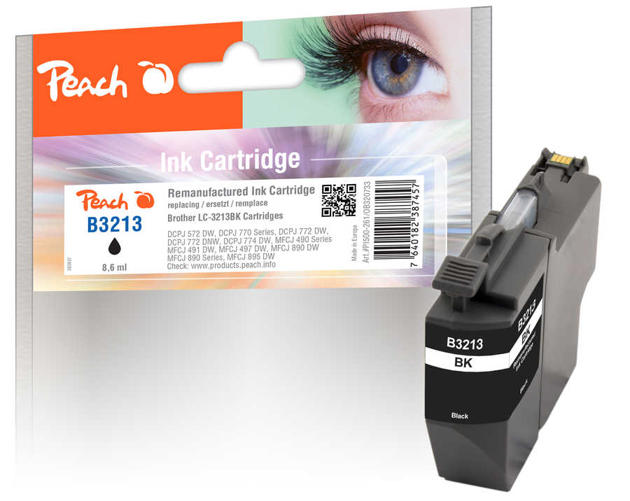 Peach  Tintenpatrone schwarz XL, kompatibel zu Brother MFCJ 491 DW