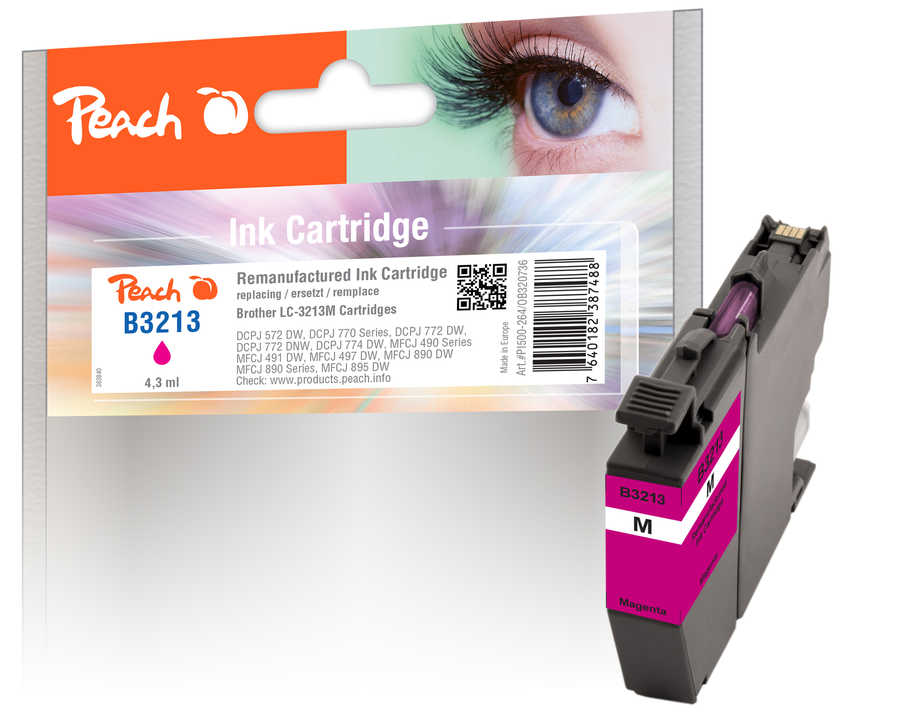 Peach  Tintenpatrone magenta XL, kompatibel zu Brother MFCJ 491 DW