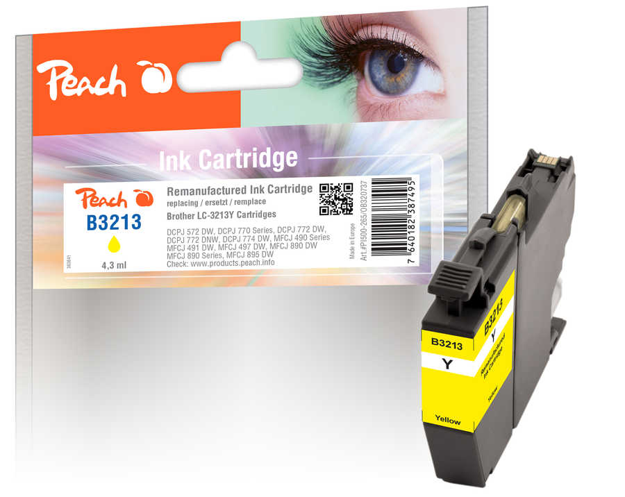 Peach  Tintenpatrone gelb XL, kompatibel zu Brother MFCJ 491 DW