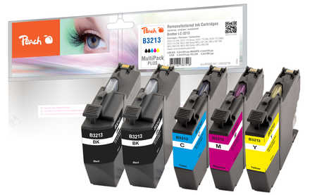 Peach  Spar Pack Plus Tintenpatronen, kompatibel zu Brother MFCJ 491 DW