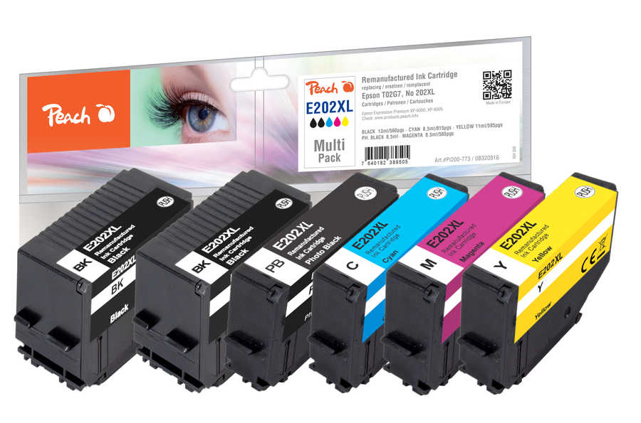 Peach  Spar Pack Plus Tintenpatronen HY kompatibel zu Epson Expression Premium XP-6000
