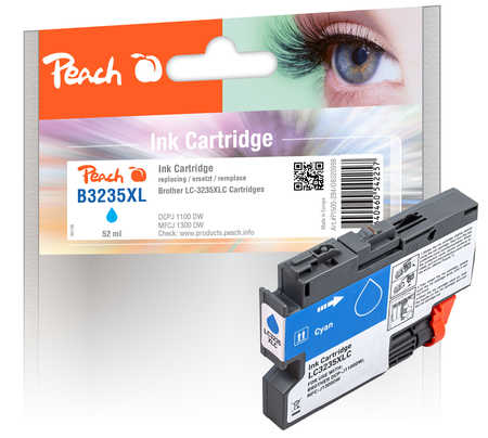 Peach  Tintenpatrone cyan kompatibel zu Brother MFCJ 1300 DW