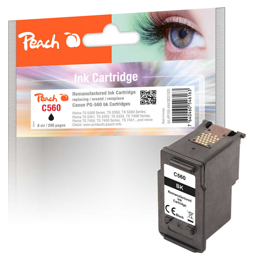 Peach  Druckkopf schwarz kompatibel zu Canon Pixma TS 5353