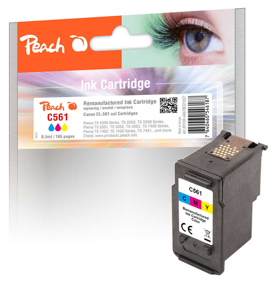 Peach  Druckkopf color kompatibel zu Canon Pixma TS 5300 Series