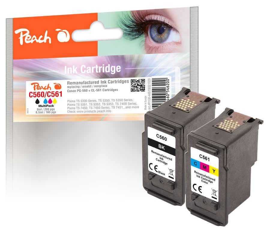 Peach  Spar Pack Tintenpatronen kompatibel zu Canon Pixma TS 5353