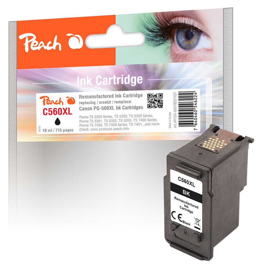 Peach  Druckkopf XL schwarz kompatibel zu Canon Pixma TS 5353