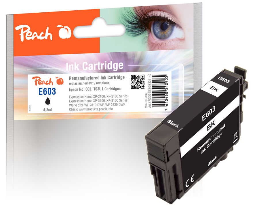 Peach  Tintenpatrone schwarz kompatibel zu Epson Expression Home XP-3100
