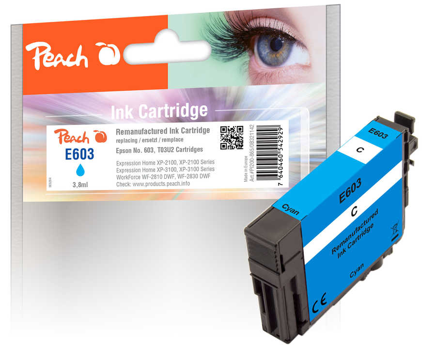 Peach  Tintenpatrone cyan kompatibel zu Epson Expression Home XP-2155