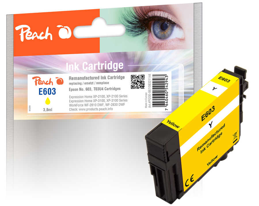 Peach  Tintenpatrone gelb kompatibel zu Epson Expression Home XP-3100