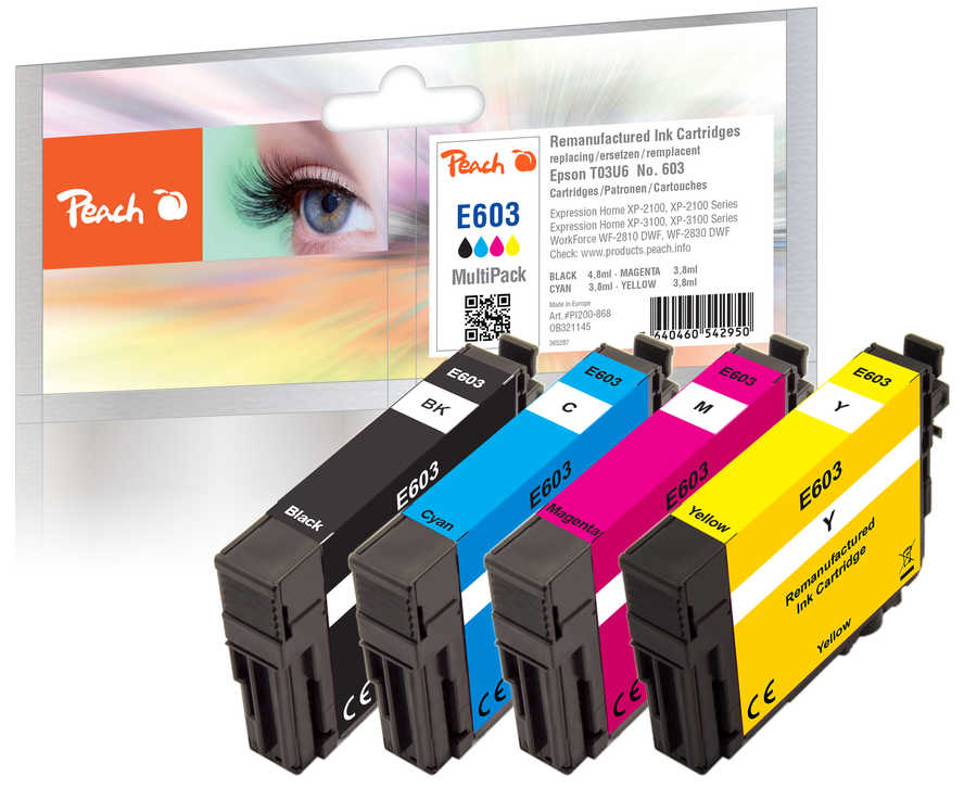 Peach  Spar Pack Tintenpatronen kompatibel zu Epson Expression Home XP-3100