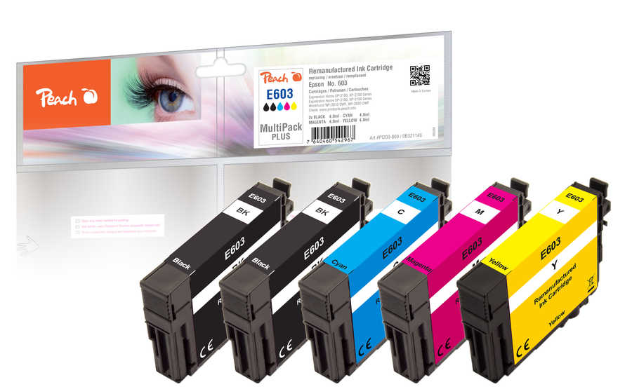 Peach  Spar Pack Plus Tintenpatronen kompatibel zu Epson Expression Home XP-2155