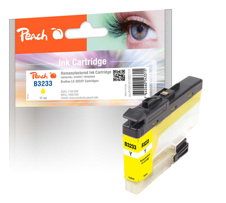 Peach  Tintenpatrone gelb kompatibel zu Brother MFCJ 1300 DW