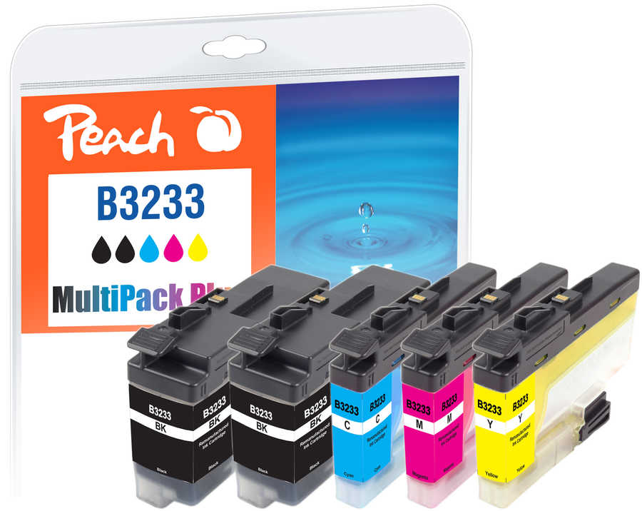 Peach  Spar Plus Pack Tintenpatronen kompatibel zu Brother MFCJ 1300 DW