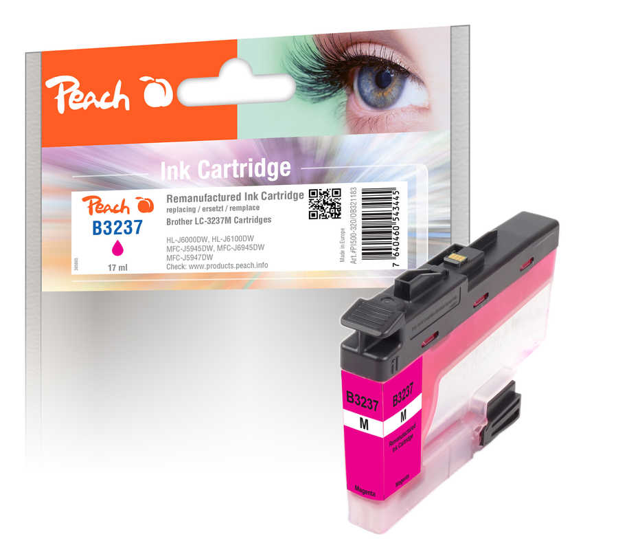 Peach  Tintenpatrone magenta kompatibel zu Brother MFCJ 1300 DW
