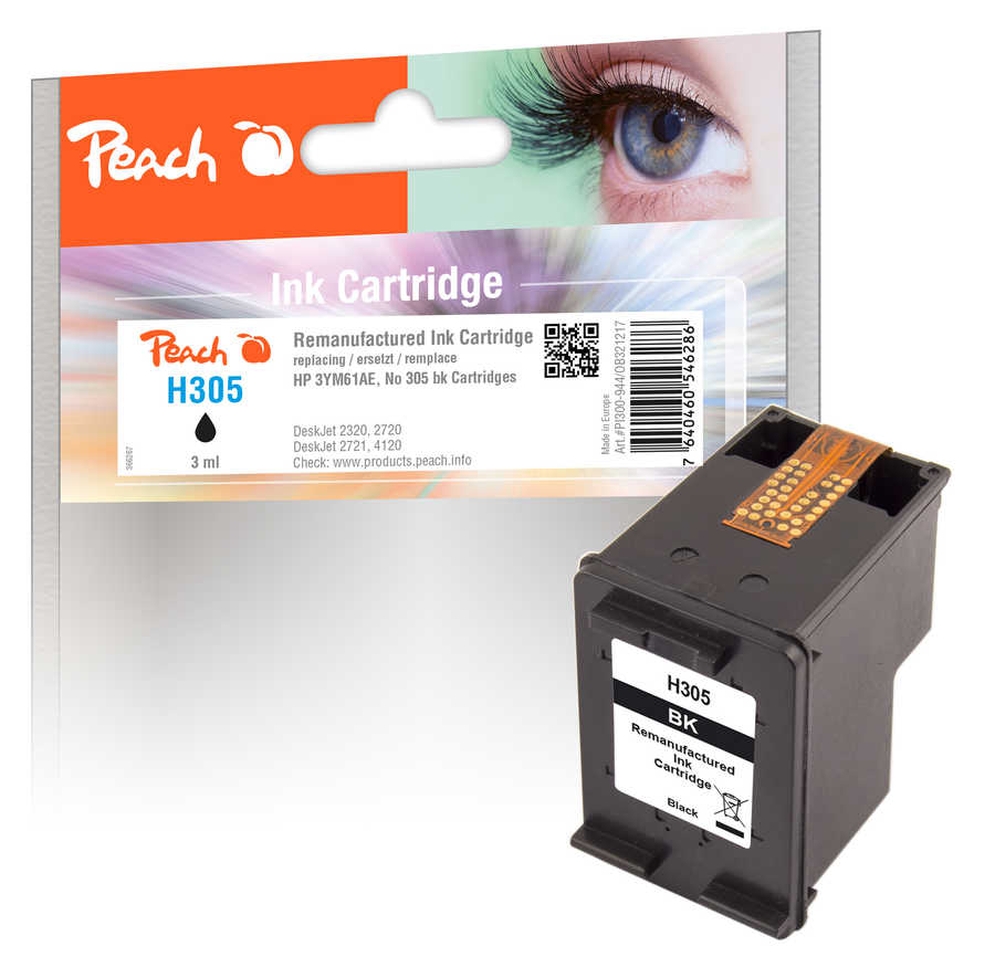 Peach  Druckkopf schwarz kompatibel zu HP DeskJet 2755