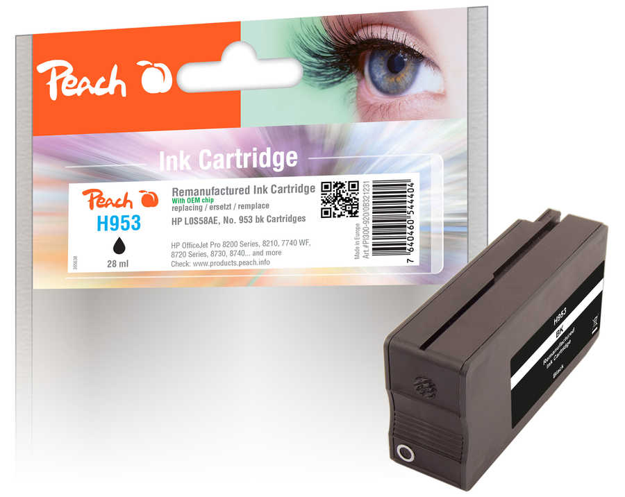 Peach  Tintenpatrone schwarz kompatibel zu HP OfficeJet Pro 7730