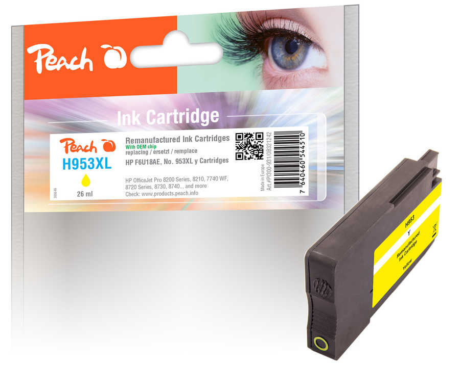 Peach  Tintenpatrone gelb kompatibel zu HP OfficeJet Pro 7730