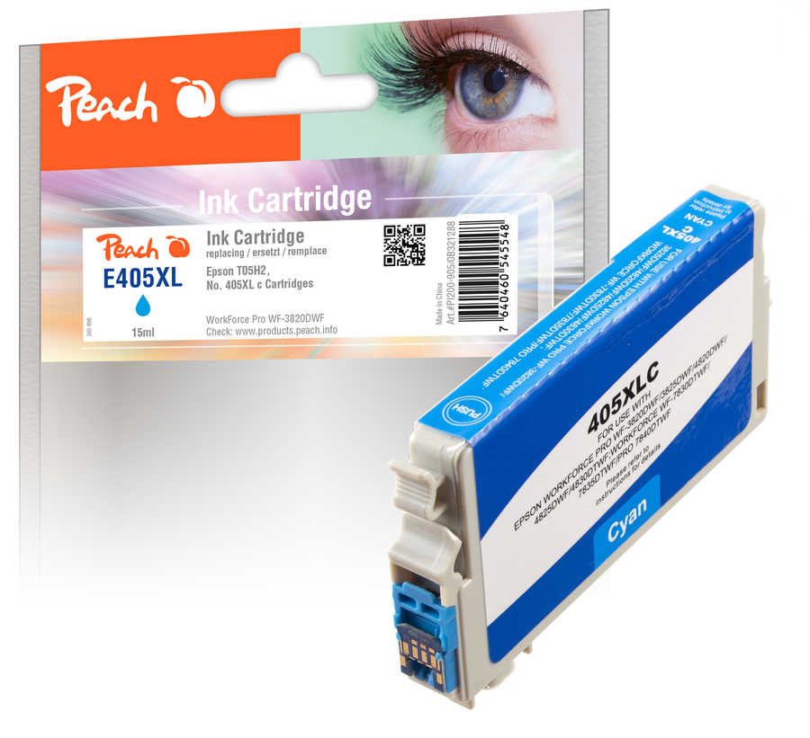 Peach  Tintenpatrone XL cyan kompatibel zu Epson WorkForce WF-7830 DTWf