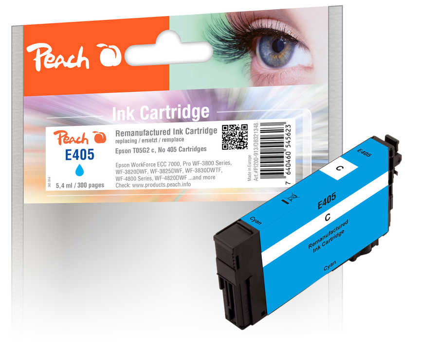 Peach  Tintenpatrone cyan kompatibel zu Epson WorkForce WF-7830 DTWf