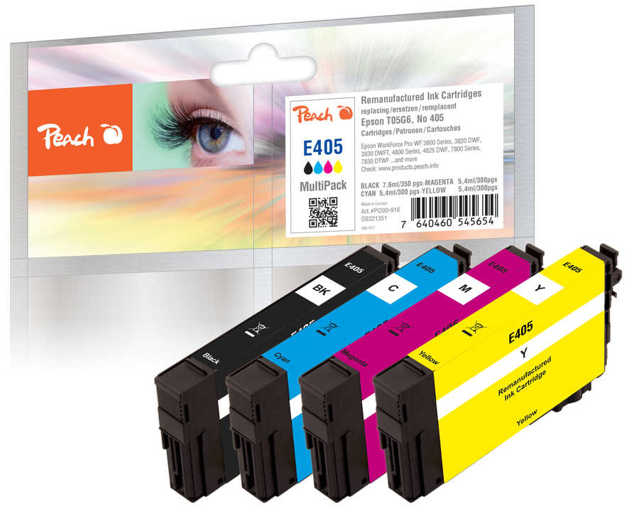 Peach  Spar Pack Tintenpatronen kompatibel zu Epson WorkForce Pro WF-4830 DTWf