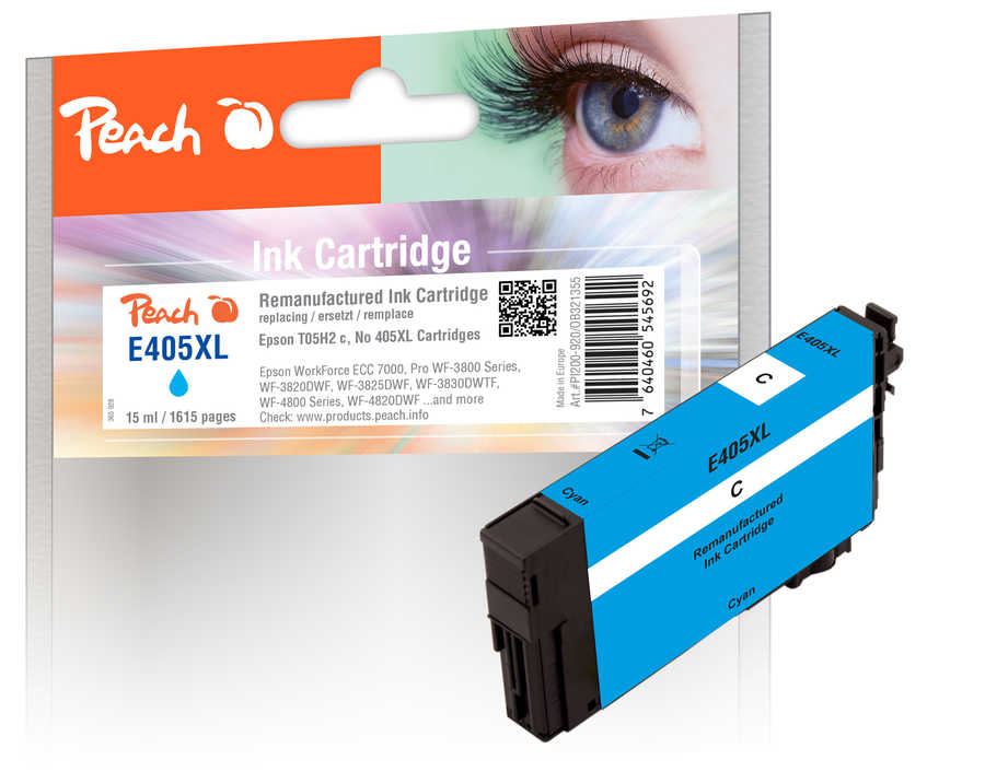 Peach  Tintenpatrone cyan kompatibel zu Epson WorkForce WF-7830 DTWf