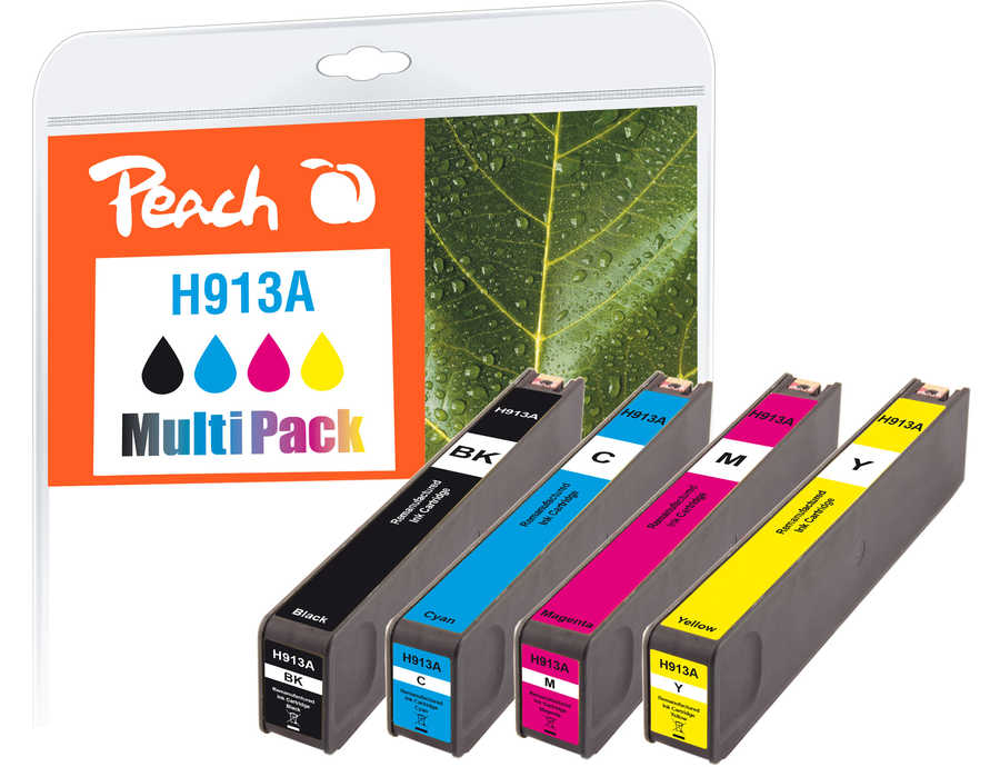 Peach  Spar Pack Tintenpatronen kompatibel zu HP PageWide Managed P 55250 dw