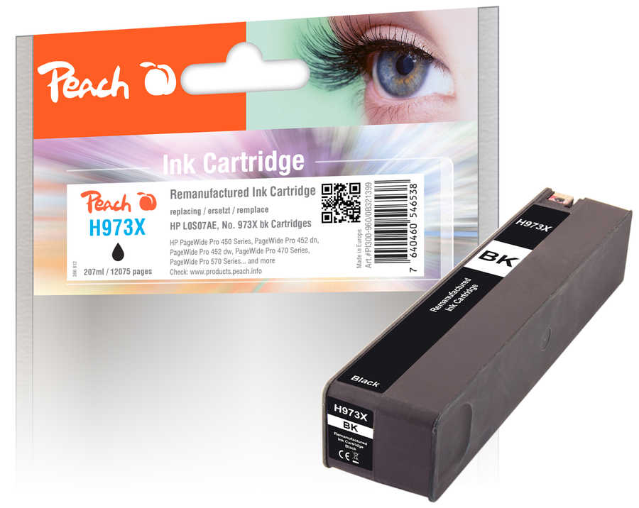 Peach  Tintenpatrone schwarz kompatibel zu HP PageWide Pro 477 dn