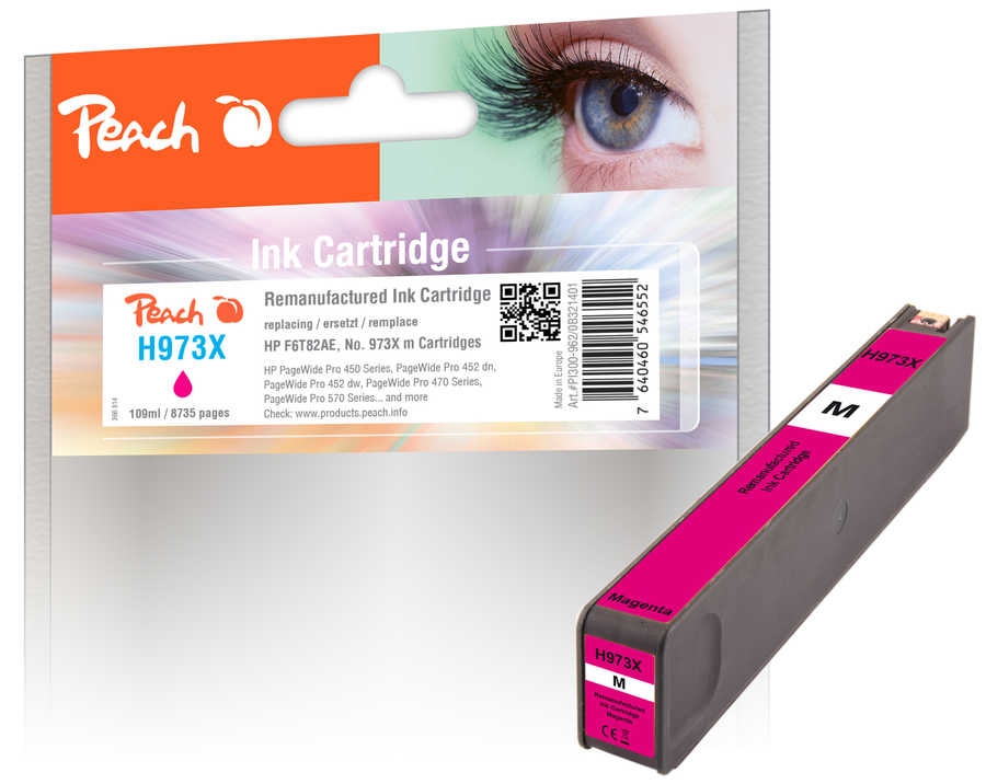 Peach  Tintenpatrone magenta kompatibel zu HP PageWide Managed P 55250 dw