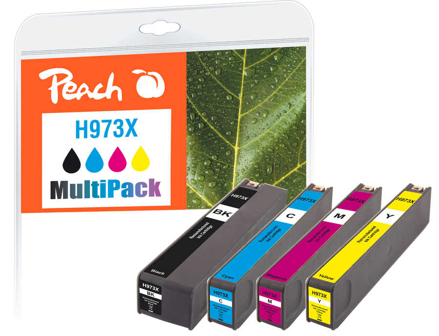 Peach  Spar Pack Tintenpatronen kompatibel zu HP PageWide Managed P 55250 dw