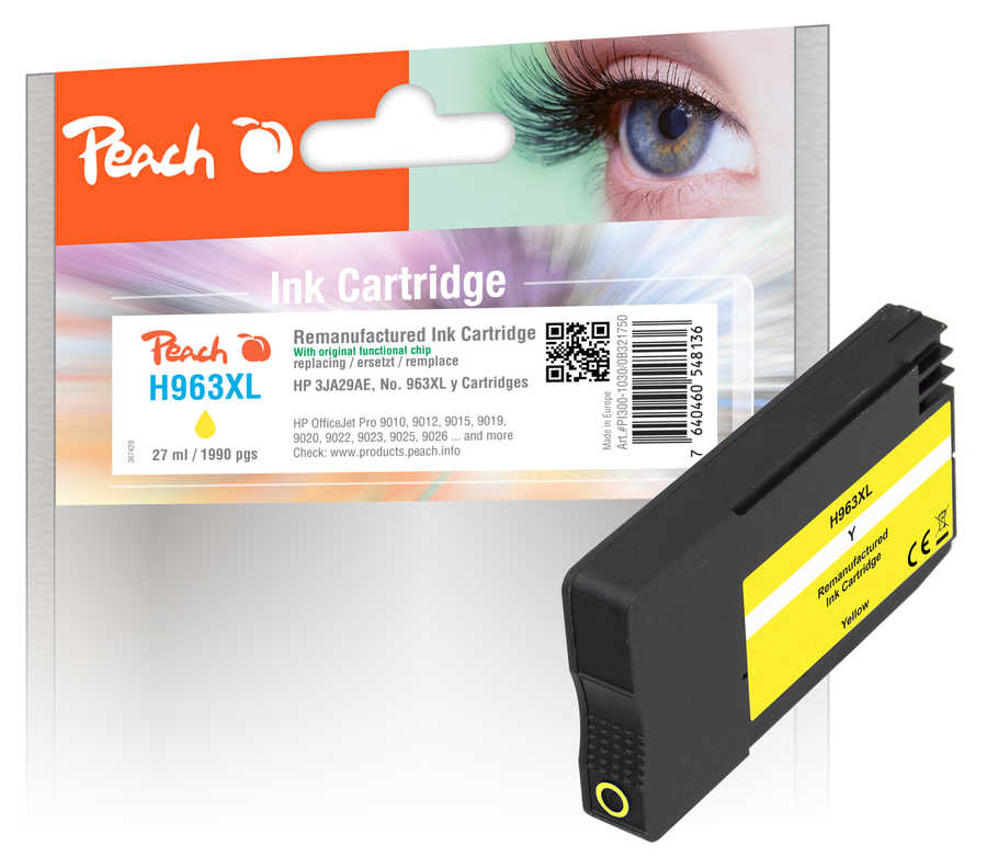 Peach  Tintenpatrone gelb HC kompatibel zu HP OfficeJet Pro 9014