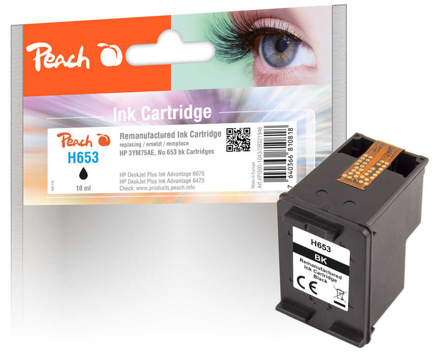 Peach  Druckkopf schwarz kompatibel zu HP DeskJet Plus Ink Advantage 6475