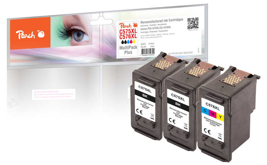 Peach  Spar Pack Plus Druckköpfe kompatibel zu Canon Pixma TR 4700 Series