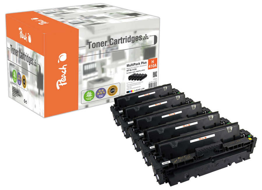 Peach  Spar Pack Plus Tonermodule kompatibel zu HP Color LaserJet Pro M 452 dn