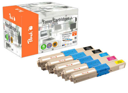 Peach  Spar Pack Plus Tonermodule kompatibel zu OKI MC 363 DNW