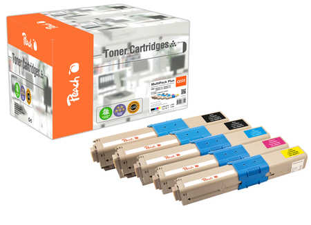 Peach  Spar Pack Plus Tonermodule kompatibel zu OKI MC 363 DNW