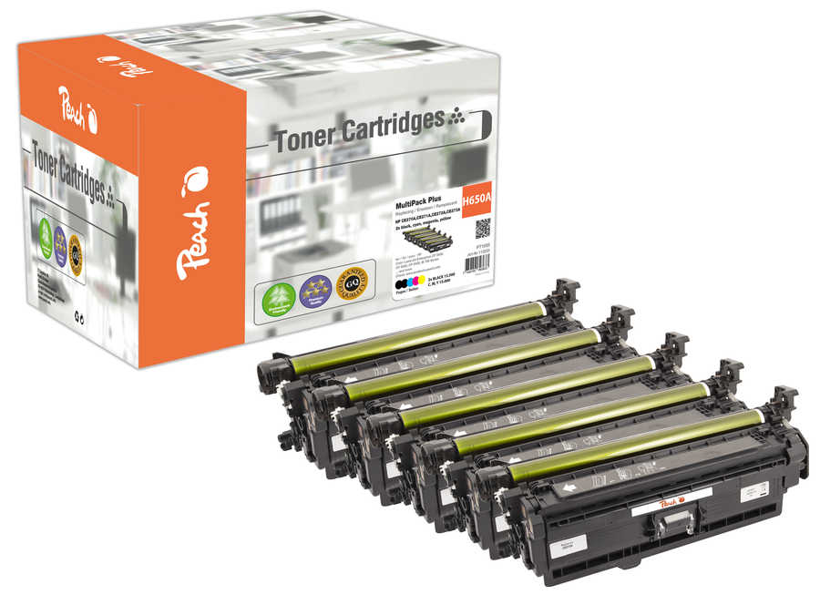 Peach  Spar Pack Tonermodule kompatibel zu HP LaserJet Enterprise 500 color M 575 f