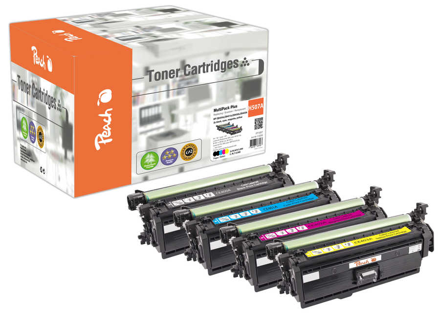 Peach  Spar Pack Plus Tonermodule kompatibel zu HP LaserJet Enterprise 500 color M 575 f