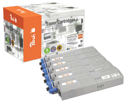 Peach  Spar Pack Plus Tonermodule kompatibel zu OKI C 542 DN